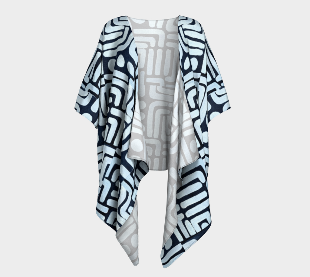 Noir Urban Draped Kimono