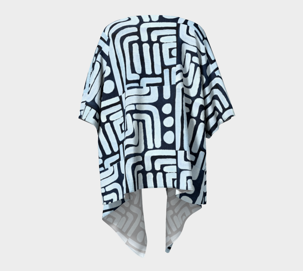 Noir Urban Draped Kimono