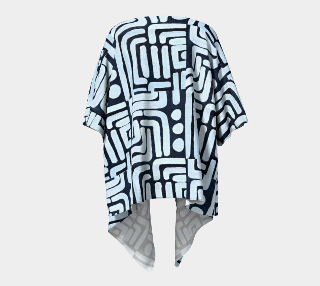 Noir Urban Draped Kimono
